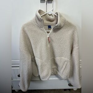Cozy Old Navy Sherpa Quarter-Zip Pullover Small